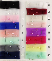 Tissu de maille de tulle perlé haut de gamme perles de mariée de luxe RTS