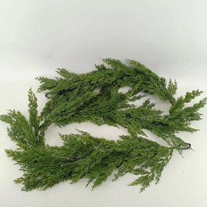 Usines de décoration de Noël, vente en gros de guirlandes de feuilles de cyprès artificielles, <span class=keywords><strong>plantes</strong></span> artificielles de qualité supérieure - Product Image 1