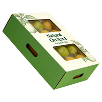 Boîte en carton ondulé avec couvercle, boîte d'emballage personnalisée pour fruits, boîte à fenêtre personnalisée pour festivals, boîte en papier imprimée, vente en gros de boîtes vides
