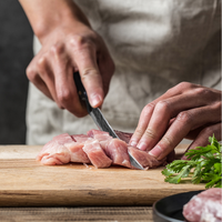 Xyj couteaux à os professionnels forgés 6 pouces, couteau à désosser de chef de boucher avec étui en cuir