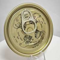 211 #   Couvercle à ouverture facile en fer blanc de 65,3 mm avec double revêtement doré pour boîtes de fruits et légumes