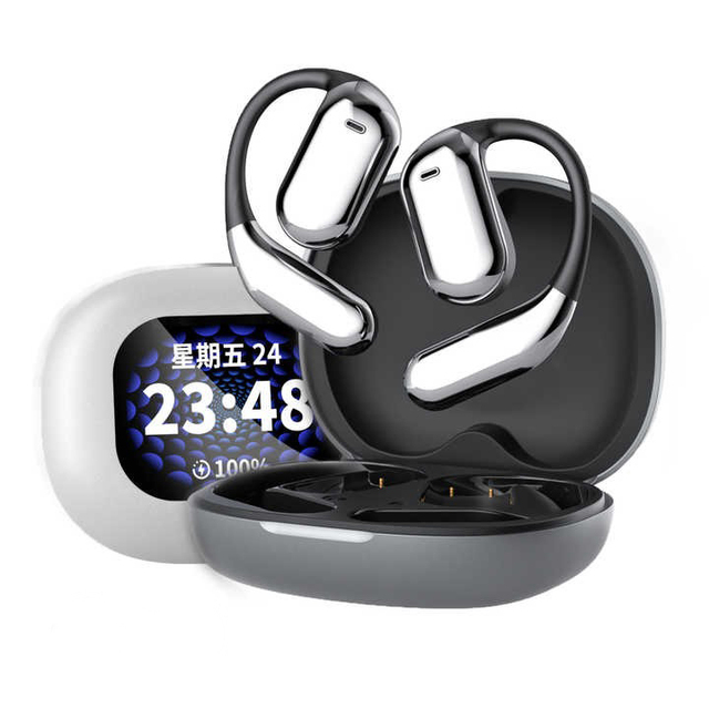 Touch Screen Q16Pro ANC Open Earhook Sports Headphones HiFi Stereo Sound LED Display Headphones for Gaming