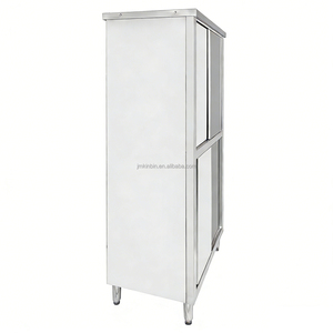 Heavy Duty Stainless Steel 4 Tier <b>Storage</b> Cabinet Freestanding <b>Kitchen</b> Pantry <b>Cupboard</b> for Restaurant Hotel Canteen - Product Image 5