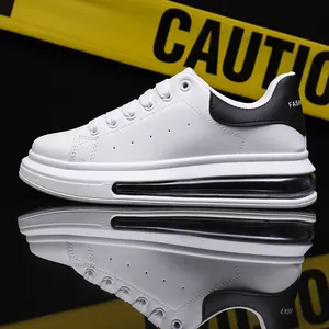 hot sale oem fashion design classic air cushion walking shoes white tennis sneakers for men and women