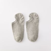 Chaussettes invisibles pour femmes, en coton pur, à double aiguille, motif uni, fines, antidérapantes, pour l'été, vente en gros