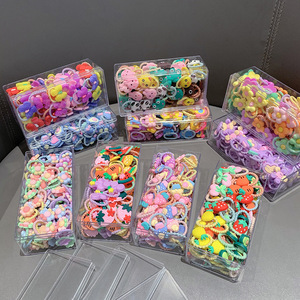 Set di 40 Elastici per <span class=keywords><strong>Capelli</strong></span> per Bambini <span class=keywords><strong>con</strong></span> Disegni di Animali e <span class=keywords><strong>Fiori</strong></span>, Fili Colorati, Elastici ad Alta Elasticità - Product Image 3