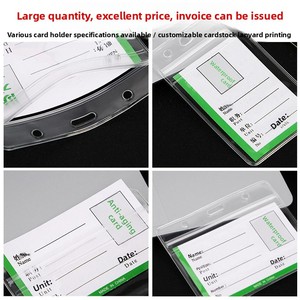 Nouveau porte-cartes professionnel en PVC, étanche et transparent, multi-tailles, pour étudiants, badges d'employés et <span class=keywords><strong>permis</strong></span> de travail de bureau - Product Image 5