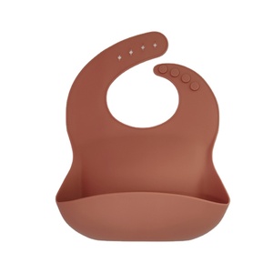 Bavoirs manuels en silicone pour bébé, imperméables, doux, sans BPA, à débit lent, pour usage domestique, unisexe, 10-72 mois, certifiés CE, rouge vin/orange - Product Image 4
