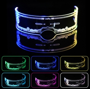 <span class=keywords><strong>Gafas</strong></span> Cyberpunk brillantes <span class=keywords><strong>de</strong></span> siete colores fiesta creativa ciencia ficción diseño <span class=keywords><strong>de</strong></span> panal polarizado para festivales <span class=keywords><strong>de</strong></span> música al por mayor - Product Image 4