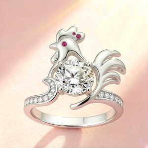 Anillo de compromiso de lujo de plata 925 con diamantes cultivados en laboratorio, diseño de racimo, engaste de puntas, calidad VVS-VS, plata personalizada de 10K/14K, talla 12 - Product Image 1