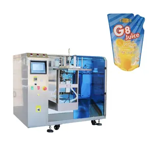 small business horizontal automatic premade bag filler stand up pouch packer paste sauce liquid mini doypack packing machine