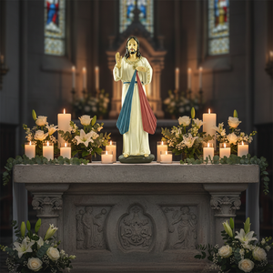 Statue personnalisée de Jésus-Christ Catolico en résine de 7,5 pouces, figurine de Jésus de la Divine Miséricorde, figurines de la Nativité, cadeaux religieux - Product Image 6