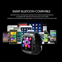 Facebook Whatsapp Twitter Senkronizasyonu, SMS Desteği, SIM TF Kartı ile IOS Android Uyumlu En İyi Q18 BT Kamera Akıllı Saat (Montres Intelligentes)