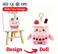 Gantungan Kunci Boneka Jahit Desain Khusus Bersertifikat EN71 CPC Logo Personal Mainan Hewan Kecil Gantungan Kunci Ulang Tahun Mesh