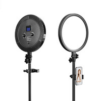 Anneau lumineux dimmable avec support, support de téléphone, télécommande, éclairage LED plein écran pour maquillage, photographie, studio, barbier, diffusion en direct