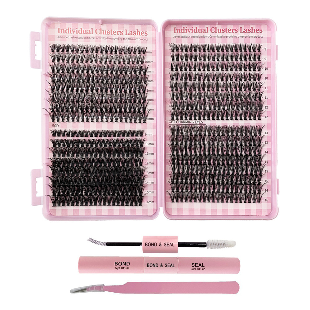 HR-01 Livre de cils avec colle et pince à épiler (emballé avec un sac laser)
