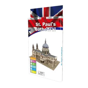 Puzle 3D de papel para niños, juguete educativo, modelo de catedral de St. Paul
