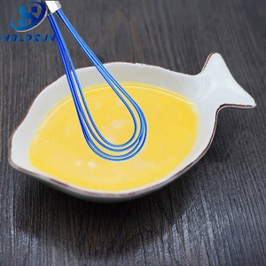<span class=keywords><strong>Fouet</strong></span> de <span class=keywords><strong>cuisine</strong></span> en silicone flexible de qualité alimentaire à fil <span class=keywords><strong>plat</strong></span> avec manche en acier inoxydable Outils à œufs de taille parfaite - Product Image 5