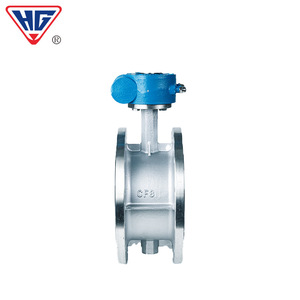 Shanghai Hugong Stainless Steel Flanged Butterfly Valve D343W 16P 304 316 Triple Offset Manual Hard <b>Seal</b> - Product Image 1