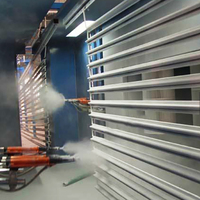 Machine de revêtement électrostatique en poudre, cabine de pulvérisation PP avec reciprocateur automatique et système de recyclage des filtres pour tuyaux galvanisés