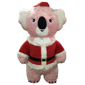 Noël célébrité ours vêtements adulte <span class=keywords><strong>gonflable</strong></span> Koala dessin animé mascotte Costume poupée costume couverture en peluche à vendre - Product Image 3