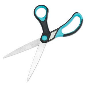 Office Scissors Stainless Steel Straight Head Black And Green Home Use Paper Cutting Fabric Art Scissors - Product Image 2