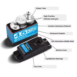 Servo Digital de Metal de Alto Torque DS-45 de 45KG, Resistente al Agua, para Drones RC FPV, Robots, Autos <span class=keywords><strong>Baja</strong></span> 1/8 1/10, Molde Privado - Product Image 6