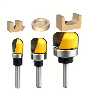 Guest Quality Roundover Cut Router Bits 1/4 In Shank Carbide Tipped Woodworking Tools 3 Pcs Set - Product Image 2