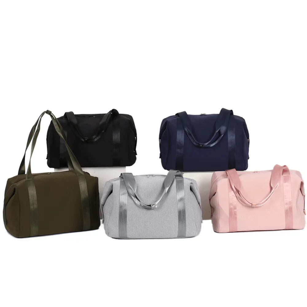 Neoprene निविड़ अंधकार बड़ी क्षमता सैर पोर्टेबल आकस्मिक फैशन बैग महिलाओं के हैंडबैग देवियों यात्रा बैग