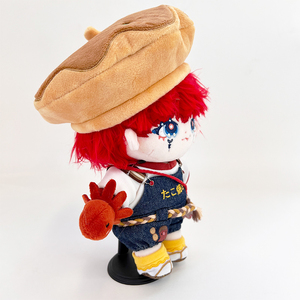 Poupée en peluche Takoyaki japonaise personnalisée avec ensemble de vêtements détachables, poupée en peluche avec support pour idole Kpop remplie de coton PP - Product Image 6