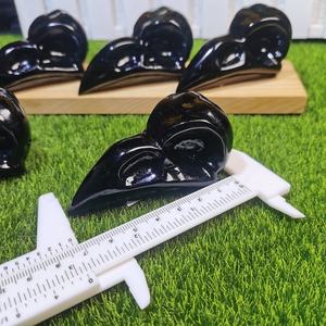 Лидер продаж, натуральный камень, черный обсидиан, птица, клюв, ворона, черепа для украшения - Product Image 4