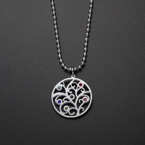 <span class=keywords><strong>Gioielli</strong></span> personalizzati ti amo <span class=keywords><strong>mamma</strong></span> collane in argento diamante di cristallo albero della vita collana in acciaio inossidabile - Product Image 5