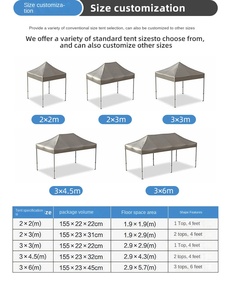 Tente extérieure d'exposition commerciale à quatre coins 3*3 parasol pliant télescopique grand <span class=keywords><strong>parapluie</strong></span> hangar à quatre pattes pour - Product Image 3