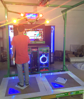 Machine d'arcade de danse à LED pour 2 joueurs, simulateur de rythme commercial à monnayeur pour centres commerciaux et parcs d'attractions