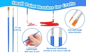 <span class=keywords><strong>Set</strong></span> di <span class=keywords><strong>Pennelli</strong></span> Piatti Personalizzati per Bambini, Artisti, Pittori Principianti e Studenti, con Setole in Nylon e Manico in Plastica per Dipinti Artistici - Product Image 3