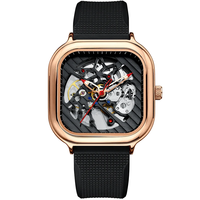 Montre mécanique carrée AILANG à succès, nouvelle collection, mode masculine, étanche 3 bars, style steampunk, boîtier en alliage creux, logo client, montre OEM