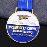 Médaille de football personnalisée à prix abordables en or avec logo en 3D 5k Race Marathon Running Metal Custom Casting Soccer Sports Award Médailles avec ruban