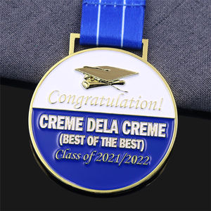 Medalla de logotipo 3D de oro de fútbol personalizada barata 5K carrera maratón correr Metal fundición personalizada fútbol deportes Medallas de premio con cinta - Product Image 3