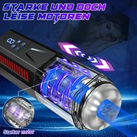 Masturbateur Électrique Rotatif et Vibrant à Double Choc pour Hommes, Réplique 3D Réaliste de Vagin, Machine de Masturbation Mains Libres
