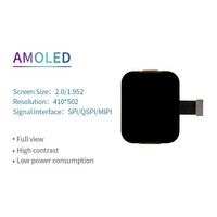 Modul Layar AMOLED 2 Inci Resolusi 410x502 Antarmuka SPI QSPI MIPI IC Sentuh SH8601 FT3168 Layar OLED LCM
