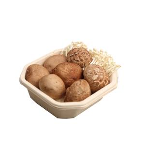 Bandeja Desechable de Pulpa de Bambú para Sushi, Papas Fritas y Frutas/Verduras de Picnic, Ecológica, Degradable, con Revestimiento de Esponja - Product Image 1