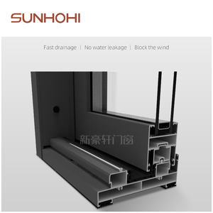 <span class=keywords><strong>Porte</strong></span> <span class=keywords><strong>coulissante</strong></span> triple en verre avec cadre en aluminium résistant aux ouragans SUNHOHI pour balcon - Product Image 6