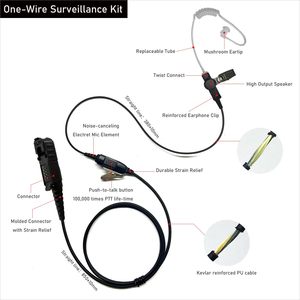 Auricular R5 XPR3300E con Micrófono Compatible con Radios <span class=keywords><strong>Motorola</strong></span> XPR3300 XPR3500E DEP570 DP2600E MTP3250 DP3441E - Product Image 2
