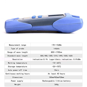 Optische Test geräte-70 ~ 10 dB FTTH Glasfaser-Test werkzeug Glasfaser-Leistungs messer - Product Image 3