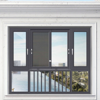 Ventanas y Puertas de Aluminio con Doble Acristalamiento de Alta Calidad, Rejillas de Seguridad con Mosquitera Deslizante para Villa