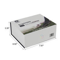 Emballage de luxe personnalisé pour flacon de soin de la peau, boîte supérieure et inférieure, logo estampé à chaud noir, insert en mousse haute densité pour boîte cadeau bougie