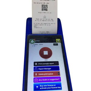 POS-6000 4g版本1 + 8英语欧洲标准掌上电脑5.5英寸蓝色条形码二维码58毫米智能移动POS - Product Image 3