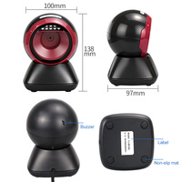 Lecteur de codes-barres USB filaire YJFIRST avec vérificateur de prix et scanner QR 1D/2D pour plateforme de bureau, idéal pour les magasins et supermarchés - En stock