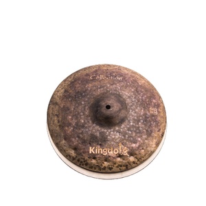 <span class=keywords><strong>Cymbale</strong></span> Kingdo 2026 en gros, <span class=keywords><strong>cymbale</strong></span> hi-hat sèche de haute qualité B20 13 pouces, instrument de percussion pour ensemble de cymbales professionnelles faites à la main - Product Image 1