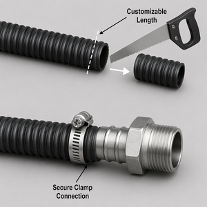 Tuyau en caoutchouc CE ISO 9001 200C Taille complète 76mm 10m pour garage atelier 1YW OEM personnalisé - Product Image 3